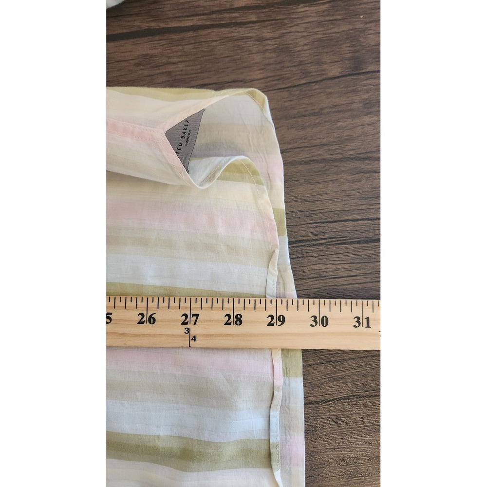 Ted Baker London Mens Pastel Striped Long Sleeve Button Up Shirt Size 4 16/40 - Picture 7 of 8